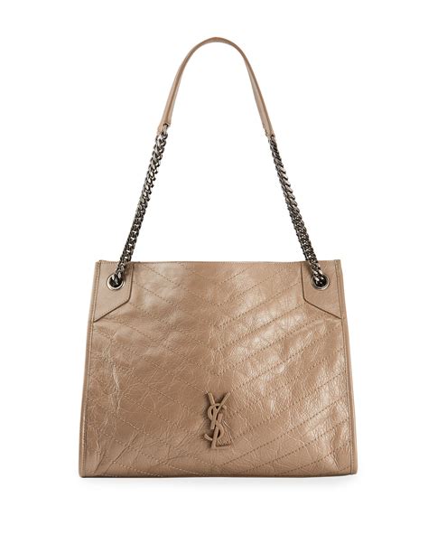 ysl leather shopping bag